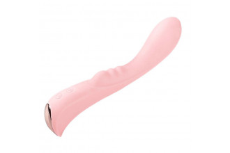 Нежно-розовый вибромассажер 6 Silicone G-Spot Fun - 19,1 см.