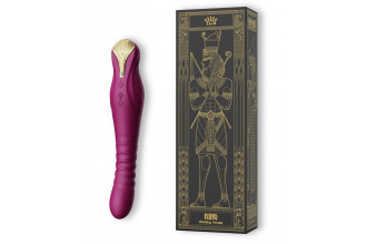 Фиолетовый вибратор King с функцией возвратно-поступательных движений - 30,2 см.