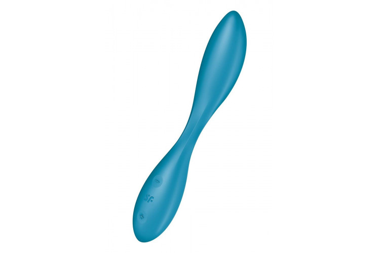 Синий гибкий вибратор Satisfyer G-Spot Flex 1 - 19,5 см.