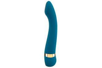 Бирюзовый вибромассажер с температурными режимами Hot n Cold Vibrator - 21,6 см.