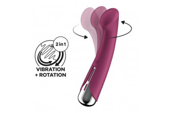 Сливовый вибратор для G-точки Spinning G-Spot 1 - 17 см.