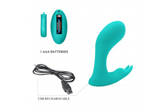 Бирюзовый стимулятор G-точки Idabelle - 10,1 см.