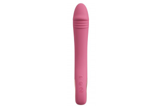Розовый тонкий вибратор для точки G Slim G-Spot Rose - 21,4 см.