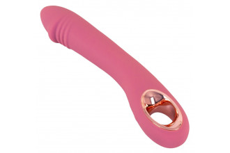 Розовый тонкий вибратор для точки G Slim G-Spot Rose - 21,4 см.