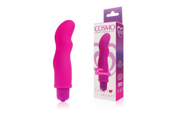 Розовый фантазийный вибромассажер Cosmo - 11,5 см.