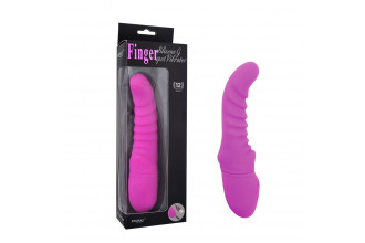 Фиолетовый вибратор Rechargeable G Curve - 20 см.