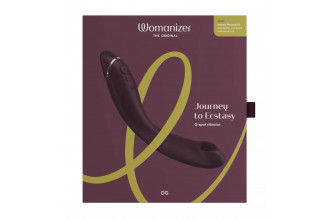 Сливовый стимулятор G-точки Womanizer OG c технологией Pleasure Air и вибрацией - 17,7 см.