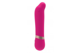 Розовый мини-вибратор для массажа G-точки Cuddly Vibe - 11,9 см.