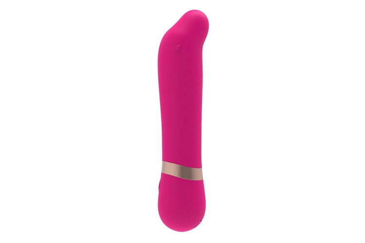 Розовый мини-вибратор для массажа G-точки Cuddly Vibe - 11,9 см.