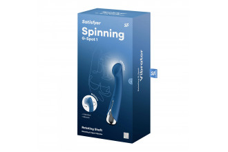 Синий вибратор для G-стимуляции Spinning G-Spot 1 - 17 см.