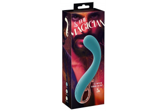 Бирюзовый вибратор для точки G The Magician G-Spot Vibrator - 19 см.