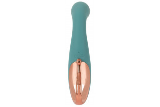 Бирюзовый вибратор для точки G The Magician G-Spot Vibrator - 19 см.