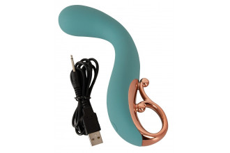 Бирюзовый вибратор для точки G The Magician G-Spot Vibrator - 19 см.