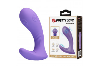 Сиреневый вибратор Andromeda с функцией постукивания
