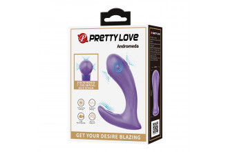 Сиреневый вибратор Andromeda с функцией постукивания