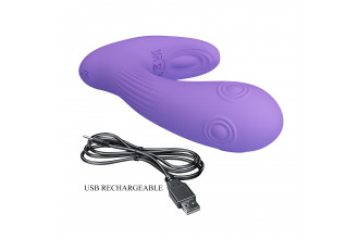 Сиреневый вибратор Andromeda с функцией постукивания