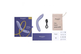 Сиреневый стимулятор G-точки Womanizer OG c технологией Pleasure Air и вибрацией - 17,7 см.