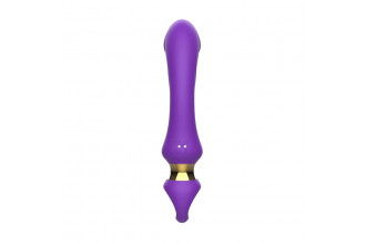 Фиолетовый изогнутый вибромассажер Moon Vibrator - 21,1 см.