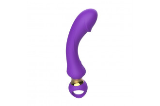 Фиолетовый изогнутый вибромассажер Moon Vibrator - 21,1 см.