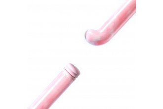 Розовый компактный вибратор из стекла Magic Cane - 12 см.