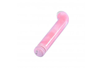 Розовый компактный вибратор из стекла Magic Cane - 12 см.