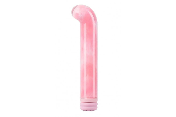 Розовый компактный вибратор из стекла Magic Cane - 12 см.
