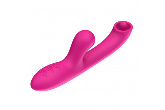 Розовый вибратор-кролик с усиленной стимуляцией точки G