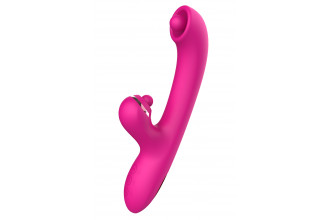 Розовый вибратор-кролик с усиленной стимуляцией точки G