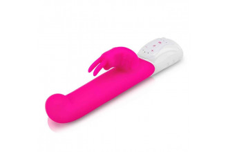 Розовый вибромассажер для G-точки Come hither G-Spot Rabbit - 24,5 см.