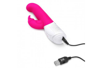 Розовый вибромассажер для G-точки Come hither G-Spot Rabbit - 24,5 см.