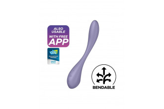 Сиреневый гибкий вибратор Satisfyer G-Spot Flex 5+ - 19,6 см.
