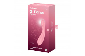 Розовый вибромассажер G-Force - 19 см.