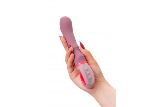 Розовый вибратор для G-стимуляции Rose - 19 см.