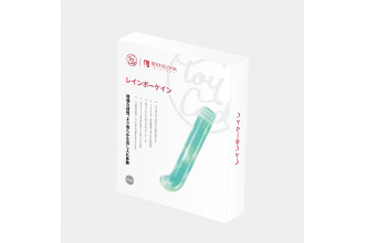 Зеленый компактный вибратор из стекла Magic Cane - 12 см.
