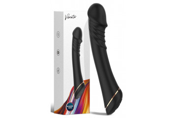 Черный вибратор для G-точки Hancock - 20,4 см