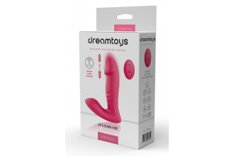 Розовый вибратор с возвратно-поступательными движениями Up And Down Vibe