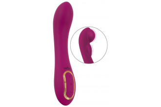 Лиловый вибратор с функцией расширения Inflatable Vibrator - 21,1 см.