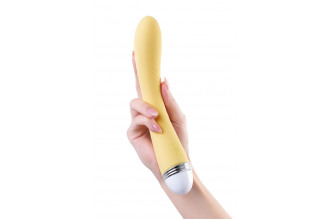 Желтый вибратор Calla - 22 см. Желтый вибратор Calla - 22 см.