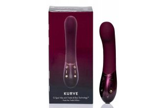Фиолетовый вибратор Kurve с двумя моторами - 19,4 см.