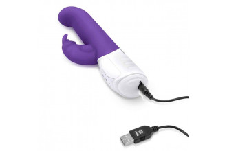 Фиолетовый вибромассажер для G-точки Come hither G-Spot Rabbit - 24,5 см.