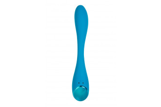Синий гибкий вибратор Satisfyer G-Spot Flex 5+ - 19,6 см.