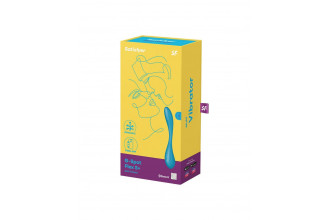 Синий гибкий вибратор Satisfyer G-Spot Flex 5+ - 19,6 см.