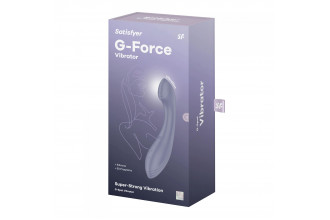 Фиолетовый вибромассажер G-Force - 19 см.