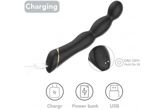 Черный вибратор для G-точки Laband - 21 см.
