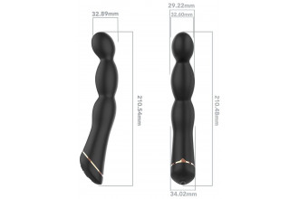 Черный вибратор для G-точки Laband - 21 см.