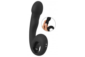 Черный силиконовый вибратор G & P-Spot Vibrator - 16,8 см. Черный силиконовый вибратор G & P-Spot Vibrator - 16,8 см.