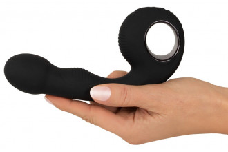 Черный силиконовый вибратор G & P-Spot Vibrator - 16,8 см. Черный силиконовый вибратор G & P-Spot Vibrator - 16,8 см.