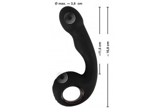 Черный силиконовый вибратор G & P-Spot Vibrator - 16,8 см. Черный силиконовый вибратор G & P-Spot Vibrator - 16,8 см.