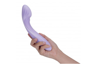 Сиреневый интерактивный вибростимулятор с функцией нагрева Margot - 21 см.