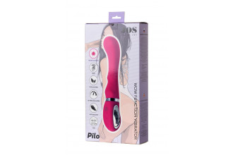 Розовый вибратор JOS PILO с WOW-режимом - 20 см.